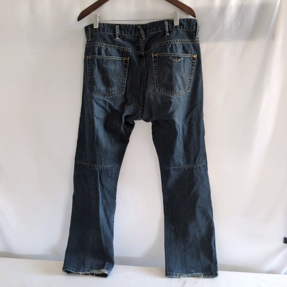 Armani Jeans Men's Blue Denim Jeans Straight Leg Bootcut, US 36 - Picture 2 of 10